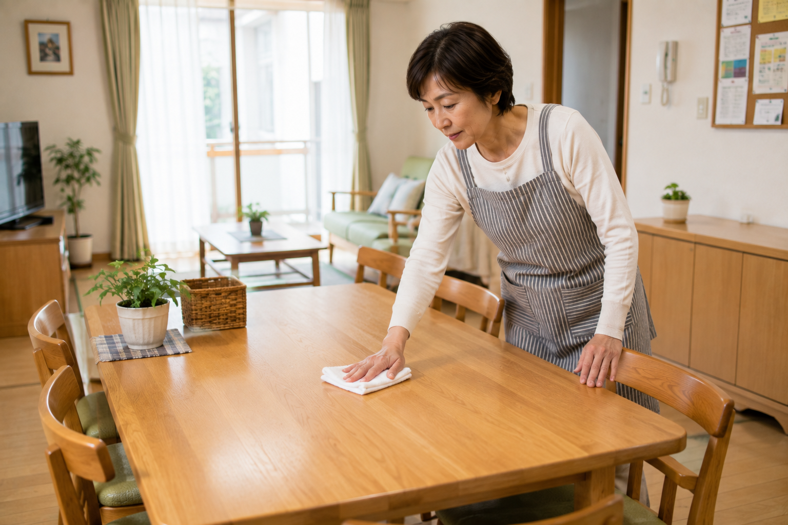 一般家庭で家事援助をする東かがわ市シルバー人材センターの会員